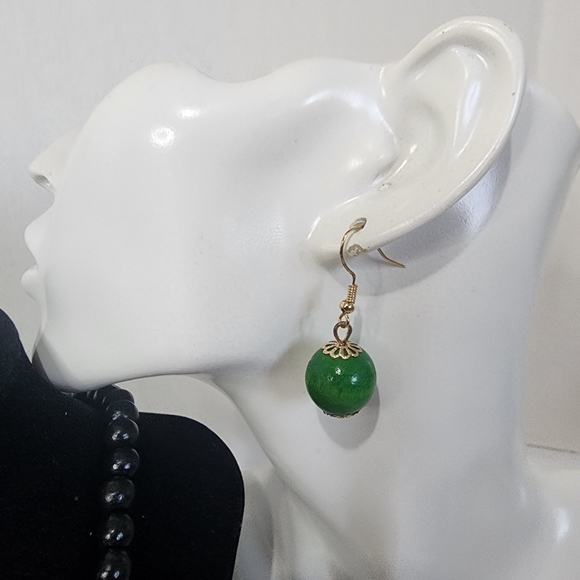 Chunky Bead Boho Ethnic Necklace Earrings Set - Picture 8 of 9